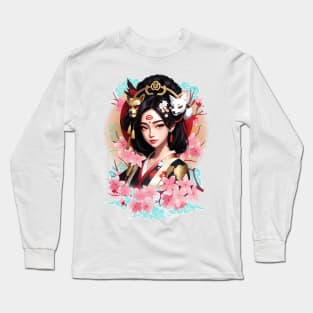 Sakura Geisha ver 2 Long Sleeve T-Shirt